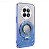 BLOTECH Glitter Cover per Realme 12 5G Bling Custodia in Silicone 360 rotazione finger grip glitter e supporto anello Morbido TPU Shockproof Coperture Bumper Gel Soft Custodia,blu