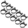 TOPINCN Fascette acciaio inox heavy duty T-Bolt mini linea di carburante clip tubo 6mm-20mm dimensioni opzionali per impianto idraulico 10 pz/set (18-20 mm)