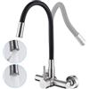 LakeBayMZC Rubinetto per Cucina a Montaggio a Parete, LakeBayMZC Rubinetto in Acciaio Inox per Cucina con 2 Tipi di Getto d'Acqua, Rubinetto da Cucina con Erogatore Flessibile