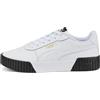 PUMA Carina 2.0, Scarpe da Ginnastica Donna, Puma White-Puma White-Puma Team Gold-Puma Black, 38 EU