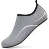 OLINPHD Scarpe da Scoglio Donna Uomo Scarpe da Immersione Water Shoes Antiscivolo Scarpe Acquatiche per Mare Surf Spiaggia Bagno Snorkel Yoga Sport Acquatici Unisex(Grigio,40 EU)