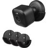 HOLACA Supporto da parete compatibile con Blink Mini 2, supporto adesivo VHB per All-New Blink Mini 2, nessun attrezzo necessario, nessuna foratura, forte supporto adesivo VHB (nero, 3 pezzi)