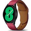 KoGiio 20mm Pelle Cinturino per Samsung Galaxy Watch FE 40 mm/Watch 7/6/5/4 (40 mm 44 mm) /6 Classic (43 mm 47 mm)/5 Pro 45 mm Rosso
