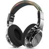 JYPS Cuffie Bluetooth Bambina, Metallico Cuffie Bambini Wireless,Cuffie Bluetooth Over Ear con Microfono per Bambini/Ragazza,Cuffie Senza Fili Pieghevoli Audio Stereo HD per TV/Musica/Scuola (Nero)