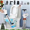 YUCHENGTECH Pompa Stura scarichi a Pressione Stantuffo per WC Sturalavandini a Pressione con un Supporto 4 in 1 Sturatubi Aria Compressa per Disintasare WC/Lavello/Vasca/Scarico a Pavimento