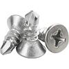 Fajoeda 120 pezzi viti autofilettanti da 4,8 x 13 mm, in acciaio inox 410, viti a testa piatta Phillips, viti autofilettanti ad alta resistenza (disponibili da 13 mm a 32 mm)