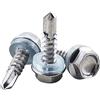 Fajoeda Viti autofilettanti esagonali da 4,8 x 19 mm, 60 viti autofilettanti in acciaio inox 410, con rondelle in plastica, viti autofilettanti ad alta resistenza (disponibili da 16 mm a 38 mm)