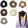 Lxtness Scrunchies per Capelli Seta[6 Pezzi], Elastico in Scrunchies, Scrunchies Seta per Capelli Lisci e Ricci,Set Elastici Capelli Stoffa Raso per Donne Ragazze