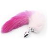 SHILISHAONV Plug Anale Morbido E Liscio in Acciaio Inossidabile Plug Anale Artificiale in Pelo Di Coda Aspetto Affusolato Espansore Analesm Giocattolo Sessuale,Rosa,S