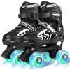 PIPIZHU Pattini a rotelle per ragazze e ragazzi pattini a rotelle regolabili per bambini rollerblade leggeri per bambini, adatti per uso interno ed esterno (Blu, M (32-36 EU))