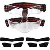 lasuroa Protezione per il Naso, 15x9,5cm Maschera per Naso Rotto Visiera Sportiva Rossa Nera Maschera con Imbottitura Visiera Regolabile per Basket Calcio Baseball (Mezza Copertura)