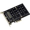 KALEA-INFORMATIQUE Scheda controller M2 PCIe 3.0 x4 per 4 SSD M.2 NVMe M Key Funziona senza modalità fork