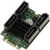 Kalea-INFORMATIQUE Scheda M.2 (M2 NGFF) PCIe M o B+M Key 4 SATA 6G Raid 0 1 10 HYPERDUO con chipset Marvel 88SE9230
