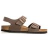BIRKENSTOCK NEW YORK Sandalo ragazzo marrone in pelle