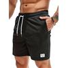 Vorvowry Pantaloncini Uomo Shorts Estivi Bermuda Uomo con Tasche Leggeri Morbido Comodo Velluto a Coste Casual Pantaloni Corti Uomo Nero S