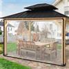 BeGrit Telo Trasparente con Occhielli 2x4M Telone Impermeabile Esterno per Balcone teloni impermeabili occhiellati teli trasparenti plastica per Mobili da Giardino Gazebo Piante casetta per Animali