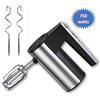 Frullatore a bastoncino da 750 W, robusto corpo in metallo, velocità multiple con funzione turbo, bacchette e ganci per impastare, espulsione rapida degli accessori, design ergonomico per cuocere al -
