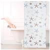 relaxdays Tenda a Rullo Ocean, Impermeabile, Vasca, Doccia, Conchiglie, Montaggio a Soffitto, 100x240 cm, Semitrasparente