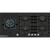 Bosch Piano cottura a gas PRS9A6H40 in vetro temperato nero da 90 cm - Serie 8