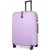 JLY - Set di valigie premium nere 100% policarbonato Bayer tedesco Organizzazione superiore Chiusura di sicurezza TSA Ruote ultra-silenziose, L (77.5cm)