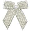 HINGTAI Forcina per capelli a farfalla con perle bianche, bellissimi fiocchi di perle per decorazioni da donna,fermagli per capelli con strass