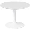 Knoll Saarinen Tavolino Tulip Ø 51 H 36-37 Laminato Bianco