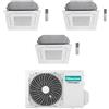 Hisense Climatizzatore a Cassetta 4 Vie Trial Split ACT 9+9+18 con 4AMW81U4RJC Inverter R32 Wi-Fi Optional Classe A++ ,