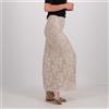 Caterina Lancini Gonna lunga con fiori in paillettes