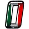 4R Quattroerre.it Numero Racing 0 Slim, Flag, 10 x 6,5 cm