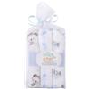Interbaby SET 3 COPERTINE NEONATO IN MUSSOLA DI COTONE 80X80 CM - ORSO CELESTE