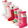 Cottock 6 Paia Bambine e Ragazze Calzini Antiscivolo Calzini Cotone, Ragazze Calzini Antiscivolo per Bambine Piccola (6 paia principessa, 3-5 anni)