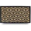 LifeChic Zerbino Spider con Fibre di Cocco, Tappeto Antisporco per Ingresso Rettangolare, 40X70 cm, Fondo in Gomma Antiscivolo - Stampa Rombo