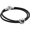 PANDORA Confezione multiprodotto di bracciale in pelle da donna con ciondolo Love You Mum - un'idea regalo affascinante ed elegante per la festa della mamma 51520 38 cm