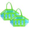LucyStudio Pieghevole Borsa Grande da Spiaggia 2 Pezzi Rete Blu Borsa per Giocattoli da Spiaggia Portatili Borsa Spiaggia da Rete Anti-Sabbia in Tessuto per riporvi Giocattoli da Bambino Wet asciugamani