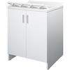Negrari, Lavatoio Lavapanni in Nobilitato, Kit di montaggio, Vasca resistente agli acidi, Kit di scarico incluso, Interno e Esterno, L60 x P50 x H85 cm, Bianco