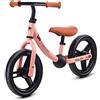kk Kinderkraft 2WAY NEXT Bicicletta bambini 3-5 anni, Bici senza pedali, 12 polici ruote, Design sportivo, Regolazione della sella, Bloccasterzo, Montaggio facile, Struttura leggera, Rosa