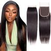 Huarisi 4x4 Closure Human Hair 20 Inch Free Part Lace Closures 12a Grade Brazilian Straight Virgin Hair Natural Colour Soft Transparent Lace Sew in Natural Hairline for Women