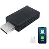 KeiDilie Cadley Adattatore Carplay wireless 2 in 1 per auto CarPlay/Android con adattatore di tipo C, Carplay senza latenza, plug and play, compatibile con quasi tutte le auto