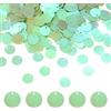 QUARKZMAN 1250PCS Paillettes Piatte Rotondo, 10mm/0.4 Grandi Paillettes per Artigianato Resina Gradient AB Verde Chiaro Paillettes Sfusi con Fori Singoli per Artigianato Fai da Te Cucito