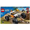 City Lego city 60387 avventure sul fuoristrada 4x4, veicolo giocattolo stile monster truck e 2 mountain bike, giochi per bambini