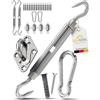 Sol Royal Set di fissaggio per tende da sole Sol Royal set di montaggio M5 - staffa per set di fissaggio per tende da sole a parete in acciaio inox - set di montaggio quadrato rettangolare triangolare accessori