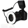 Dioche Anello Flash Light, portatile LED anello Flash Light con 4 filtri e 8 anelli adattatori per /Nikon/Penant//Panasonic SLR fotocamere