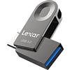 Lexar Chiavetta 64 GB, Pen Drive USB 3.2 Gen 1, USB C & USB A, Velocità di Lettura Fino a 100 MB/s, Supporta OTG, Metallo Memoria Stick per PC, Laptop, Auto, TV, Smartphone Type C, Android