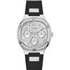 Guess Orologio analogico da donna al quarzo con cinturino in acciaio inossidabile GW0619L1, Nero, striscia