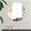 Sqinor Specchio Autoadesivo Rotondo in Vetro, 40 cm, Senza Cornice, Specchio Decorativo da Parete per Bagno, Soggiorno, Ingresso, Corridoio, Toletta