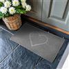 Nicoman Cuore Zerbino Entrata - Tappeto Lavabile Antiscivolo - (Ideale in Esterni riparati o Interni), Piccolo (60x40cm), Grigio