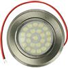 LEDLUX Mini Faretto Led Da Incasso Dimmerabile, Touch Dimmer On Off,DC 12V 24V 3W,Rotondo Foro 60mm (Nichel Satinato, Bianco Caldo 3000K)