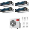 Tcl CONDIZIONATORE TCL QUADRI SPLIT CANALIZZATO 9000+9000+9000+18000 BTU WIFI INVERTER MT3240 A++