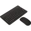 GOWENIC Set Tastiera e Mouse Senza Fili, Tastiera Mouse USB Dual Mode Portatile da 2,4 G BT, Combinazione Tastiera e Mouse Esterna Silenziosa Ricaricabile da 10 Pollici, Nero