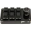 GOWENIC Tastierino Programmabile a 6 Tasti, Tastiera Meccanica Macro a Una Mano con Manopola Tastiera da Gioco OSU per Ufficio, Giochi, Controllo Industriale, Laboratorio